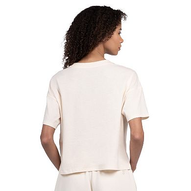 Women's Starter Cream Philadelphia Eagles Pastel Travel Boxy Cropped T-Shirt