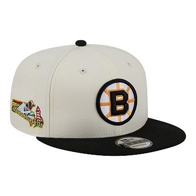 Men's New Era White/Black Boston Bruins Injection Localized Two-Tone ...