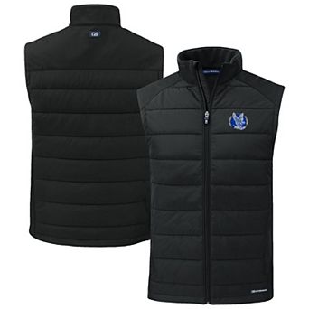 Men's Cutter & Buck Black Air Force Falcons Evoke Hybrid Eco Softshell Recycled Full-Zip Vest