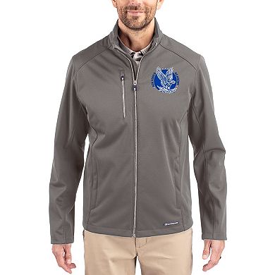 Men's Cutter & Buck Gray Air Force Falcons Evoke Eco Softshell Recycled Full-Zip Jacket