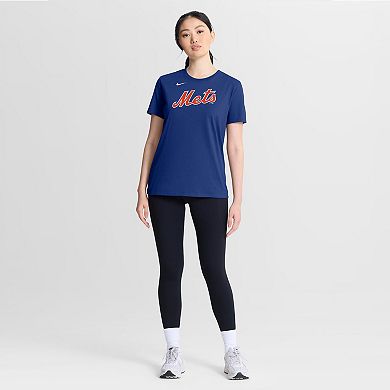 Women's Nike Royal New York Mets Wordmark T-Shirt