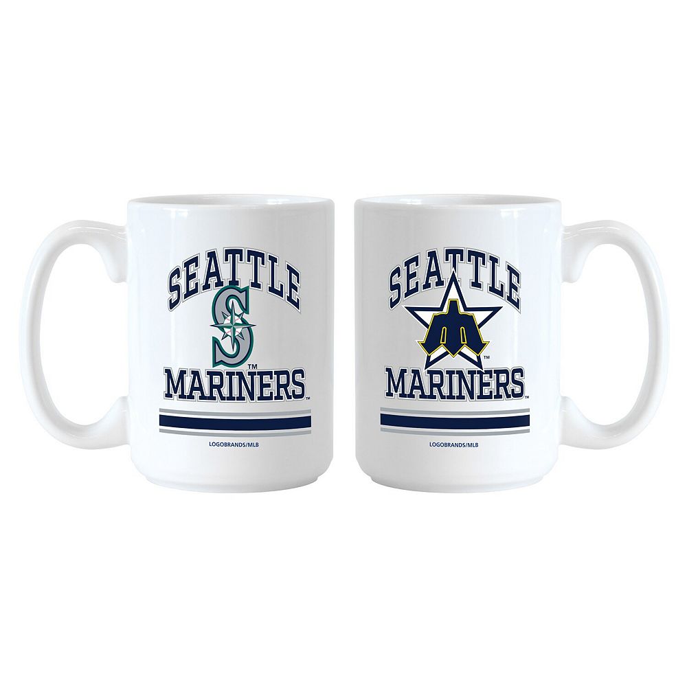Logo Brands Seattle Mariners 15oz. Current & Throwback Mug Set