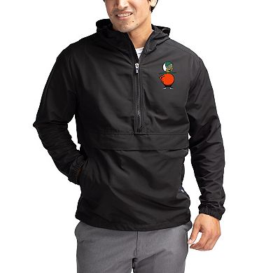 Men's Cutter & Buck Black UCF Knights Charter Eco Recycled Half-Zip Anorak Jacket
