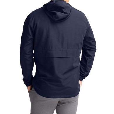 Men's Cutter & Buck Navy Virginia Cavaliers Charter Eco Recycled Half-Zip Anorak Jacket