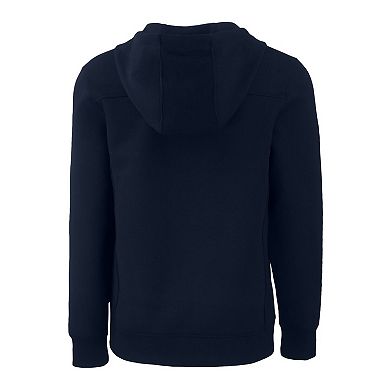 Men's Cutter & Buck Navy Texas Longhorns Alumni Logo Roam Eco Recycled Half-Zip Pullover Hoodie