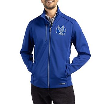 Men's Cutter & Buck Blue Air Force Falcons Evoke Eco Softshell Recycled Full-Zip Jacket