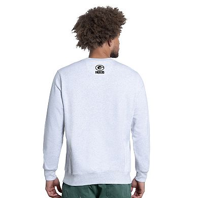 Men's Starter Ash Green Bay Packers Faceoff Fleece Sweatshirt