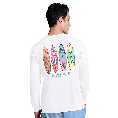 Men's Margaritaville White Philadelphia Eagles Life's A Beach Long Sleeve Rashguard