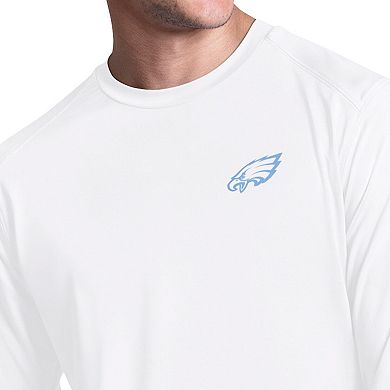 Men's Margaritaville White Philadelphia Eagles Life's A Beach Long Sleeve Rashguard