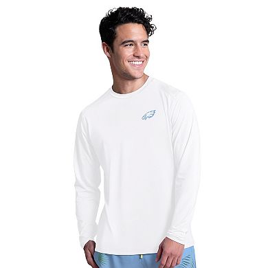 Men's Margaritaville White Philadelphia Eagles Life's A Beach Long Sleeve Rashguard