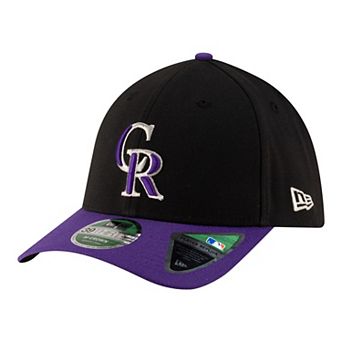 Men's New Era Black Colorado Rockies Alternate Player Replica 39THIRTY M-Crown Flex Hat