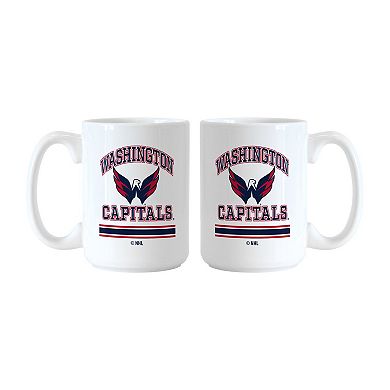 Logo Brands Washington Capitals 15oz. Current & Throwback Mug Set