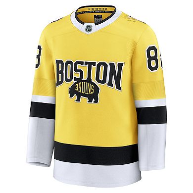 Men's Fanatics David Pastrnak Gold Boston Bruins 2026 NHL Stadium Series Premium Jersey