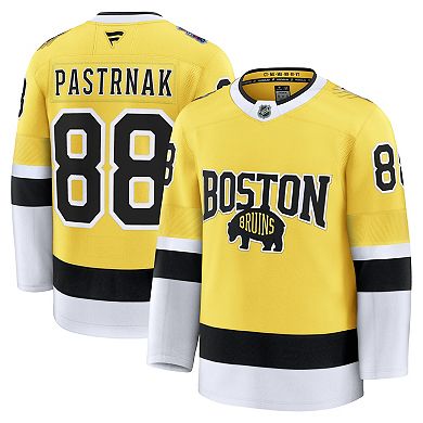 Men's Fanatics David Pastrnak Gold Boston Bruins 2026 NHL Stadium Series Premium Jersey
