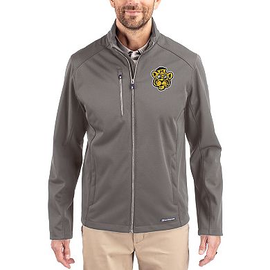 Men's Cutter & Buck Gray Missouri Tigers Evoke Eco Softshell Recycled Full-Zip Jacket