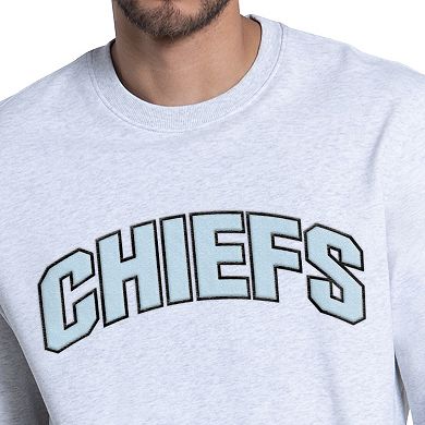 Men's Starter Ash Kansas City Chiefs Faceoff Fleece Sweatshirt