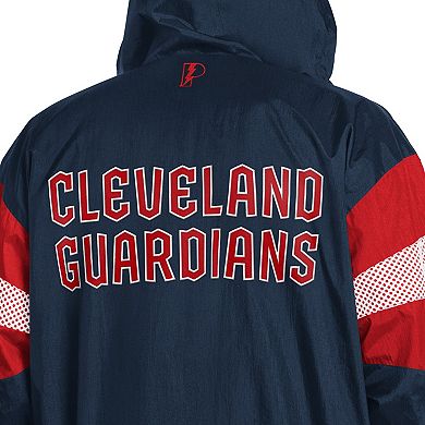 Men's Pro Player Navy/Red Cleveland Guardians Legacy Lightweight Full Zip Hooded Jacket