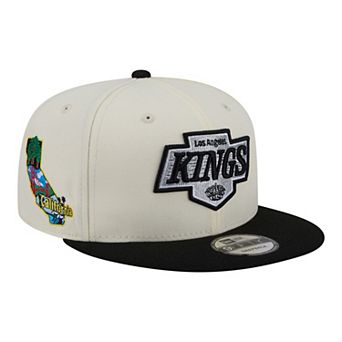Men's New Era White/Black Los Angeles Kings Injection Localized Two-Tone 9FIFTY Snapback Hat