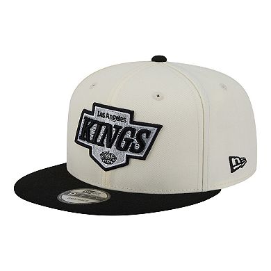Men's New Era White/Black Los Angeles Kings Injection Localized Two-Tone 9FIFTY Snapback Hat