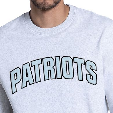Men's Starter Ash New England Patriots Faceoff Fleece Sweatshirt