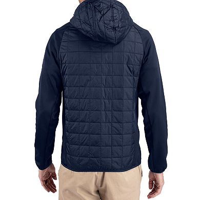 Men's Cutter & Buck Navy Navy Midshipmen Rainier Eco Hybrid PrimaLoft Raglan Full-Zip Jacket