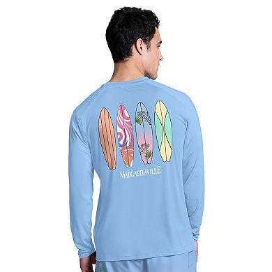 Men's Margaritaville Light Blue Buffalo Bills Life's A Beach Long Sleeve Rashguard