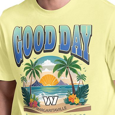 Men's Margaritaville Yellow Washington Commanders Good Day T-Shirt