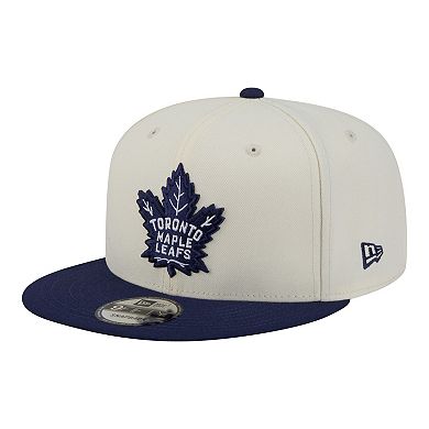 Men's New Era White/Navy Toronto Maple Leafs Injection Localized Two-Tone 9FIFTY Snapback Hat