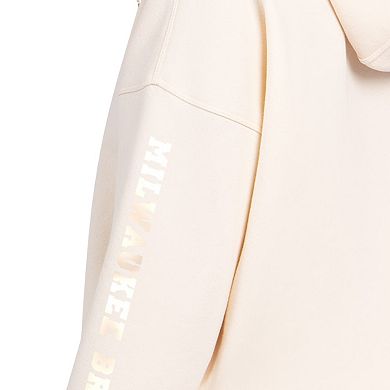 Women's Starter Cream Milwaukee Brewers Pastel Relaxed Hoodie