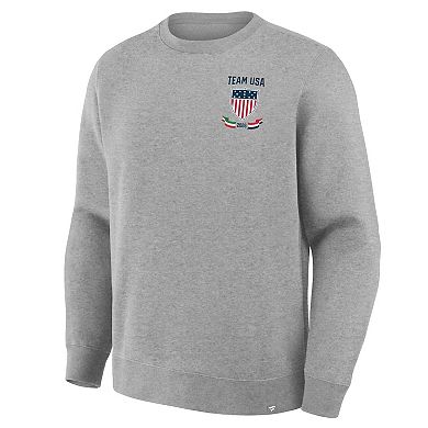 Men's Fanatics Heather Gray Team USA 2026 Winter Olympics Snowboarding Sweatshirt