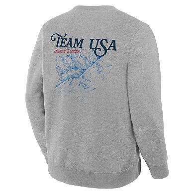 Men's Fanatics Heather Gray Team USA 2026 Winter Olympics Snowboarding Sweatshirt