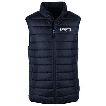 Men's Dunbrooke Navy New England Patriots Alberta Full-Zip Puffer Vest