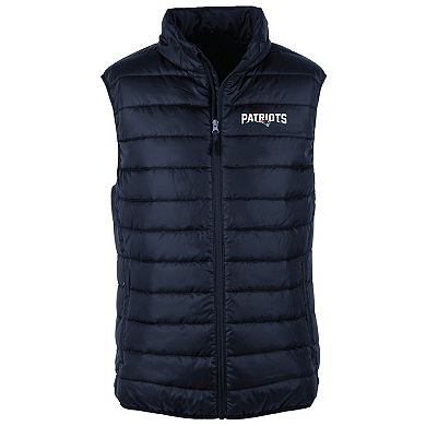 Men's Dunbrooke Navy New England Patriots Alberta Full-Zip Puffer Vest