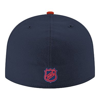 Men's New Era Navy Columbus Blue Jackets Core Logo Two-Tone 59FIFTY Fitted Hat