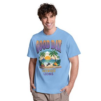 Men's Margaritaville Light Blue Detroit Lions Good Day T-Shirt