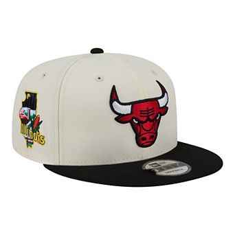 Men's New Era White Chicago Bulls Injection Localized 9FIFTY Snapback Hat