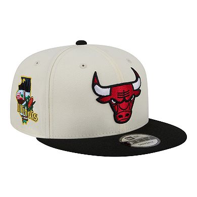 Men's New Era White Chicago Bulls Injection Localized 9FIFTY Snapback Hat