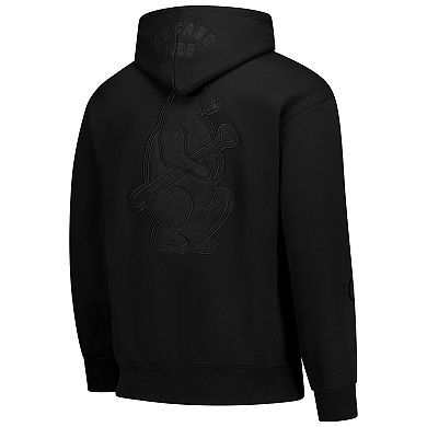 Men's Mitchell & Ness Black Chicago Cubs Phantom Fleece Hoodie