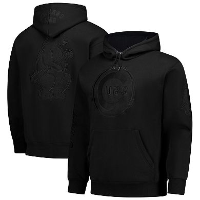 Men's Mitchell & Ness Black Chicago Cubs Phantom Fleece Hoodie