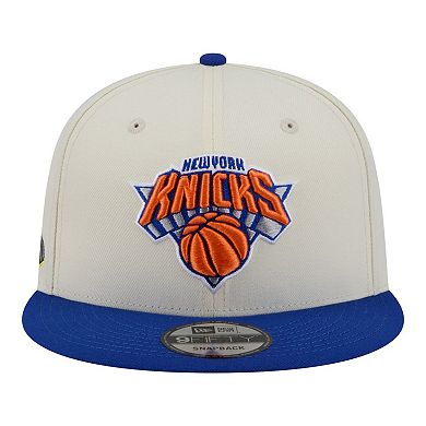 Men's New Era White New York Knicks Injection Localized 9FIFTY Snapback Hat