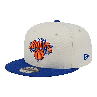 Men's New Era White New York Knicks Injection Localized 9FIFTY Snapback Hat