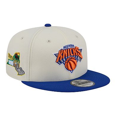 Men's New Era White New York Knicks Injection Localized 9FIFTY Snapback Hat