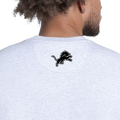 Men's Starter Ash Detroit Lions Faceoff Fleece Sweatshirt