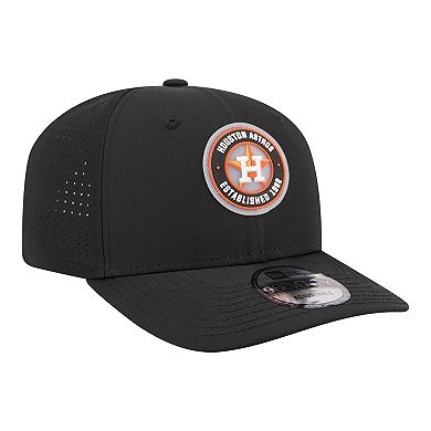 Men's New Era Black Houston Astros Circle 9SEVENTY Adjustable Hat