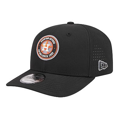 Men's New Era Black Houston Astros Circle 9SEVENTY Adjustable Hat