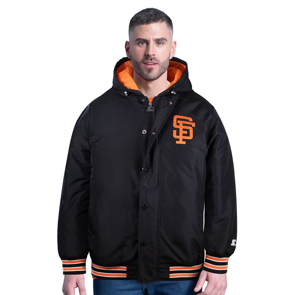 Men's Starter Black San Francisco Giants Pro Polyfilled Full-Zip