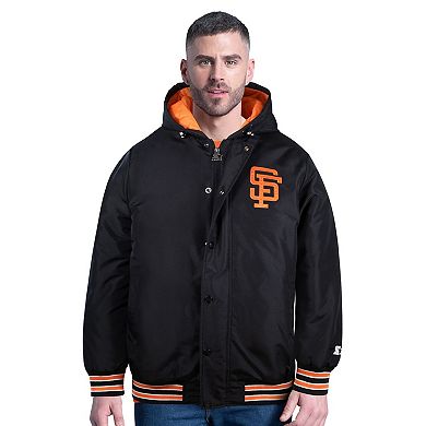 Men's Starter Black San Francisco Giants Pro Polyfilled Full-Zip Jacket