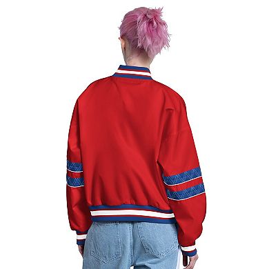 Women's Starter Red Philadelphia Phillies Interception Full-Snap Varsity Jacket