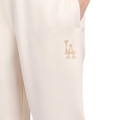 Women's Starter Cream Los Angeles Dodgers Pastel High Waisted Fleece Pants
