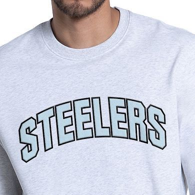 Men's Starter Ash Pittsburgh Steelers Faceoff Fleece Sweatshirt